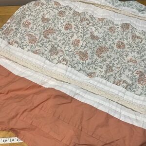 Madison Park Vanessa Dawn Coral Shower Curtain Lace Floral Cotton | 72" x 72"